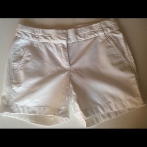 J.Crew 5" white chino shorts